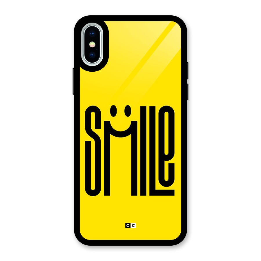 Awesome Smile Glass Back Case for iPhone XS