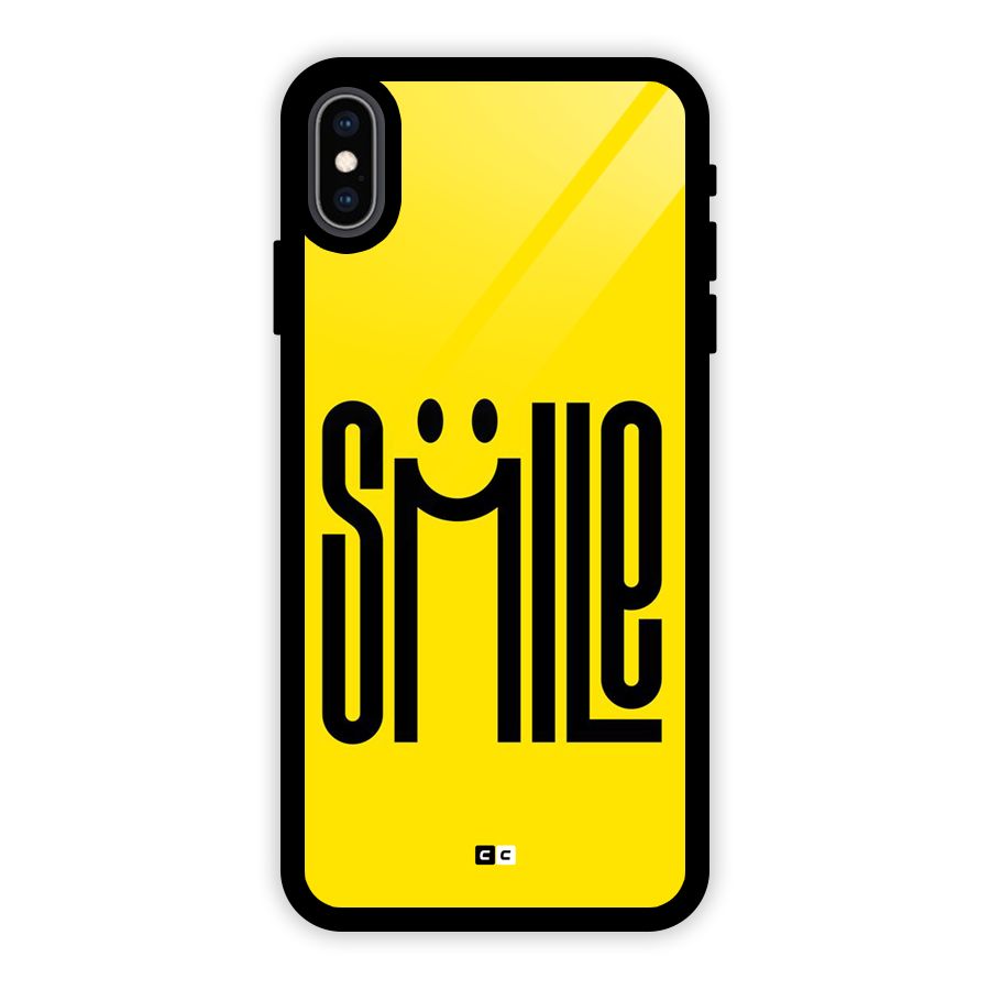 Awesome Smile Glass Back Case for iPhone XS Max