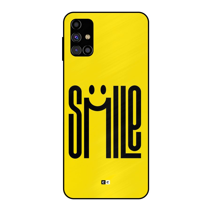 Awesome Smile Metal Back Case for Galaxy M31s