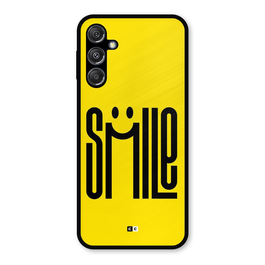 Awesome Smile Metal Back Case for Galaxy M34 5G
