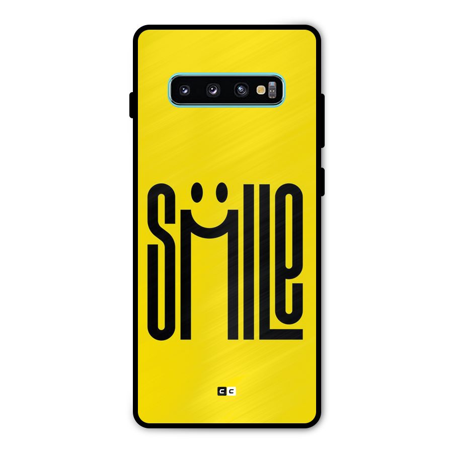 Awesome Smile Metal Back Case for Galaxy S10 Plus
