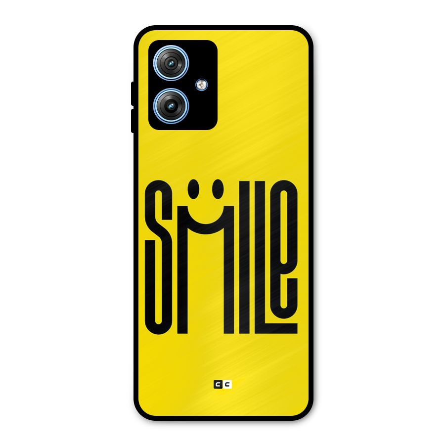 Awesome Smile Metal Back Case for Moto G54