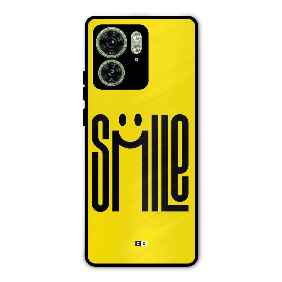 Awesome Smile Metal Back Case for Motorola Edge 40 5G