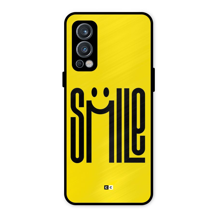 Awesome Smile Metal Back Case for OnePlus Nord 2 5G