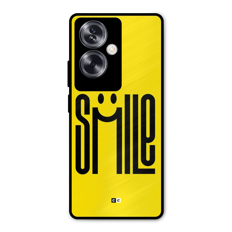 Awesome Smile Metal Back Case for Oppo A79 5G