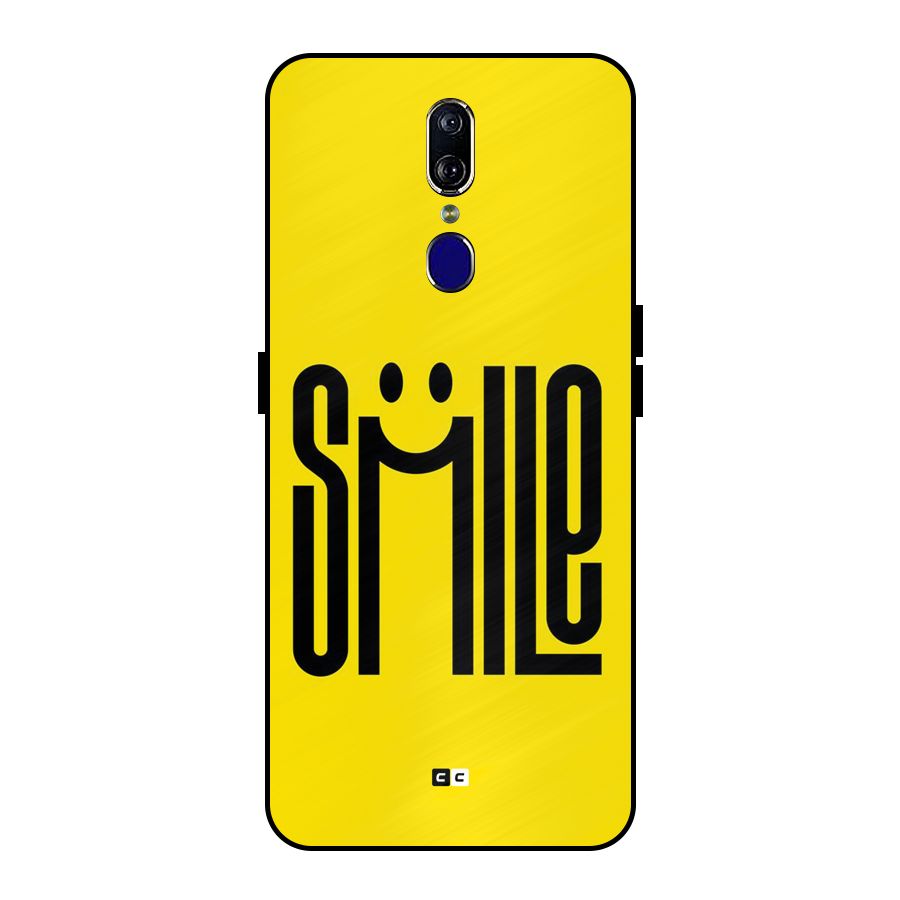 Awesome Smile Metal Back Case for Oppo F11