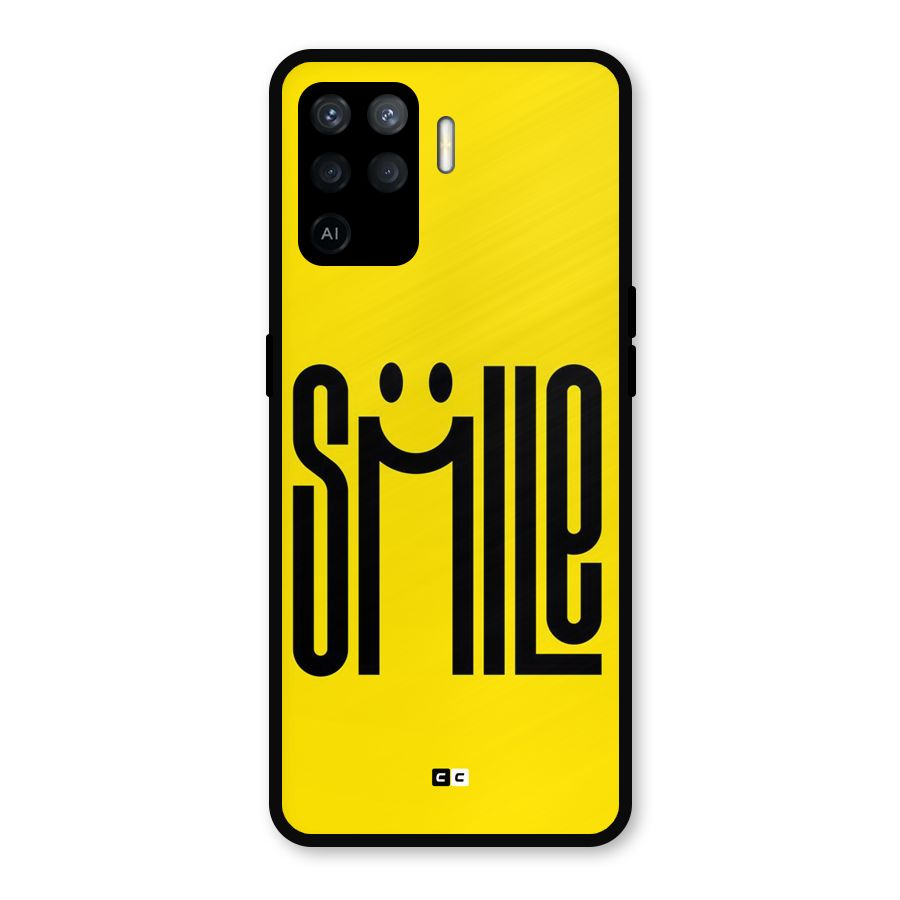 Awesome Smile Metal Back Case for Oppo F19 Pro