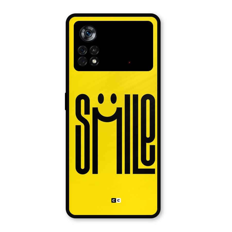 Awesome Smile Metal Back Case for Poco X4 Pro 5G