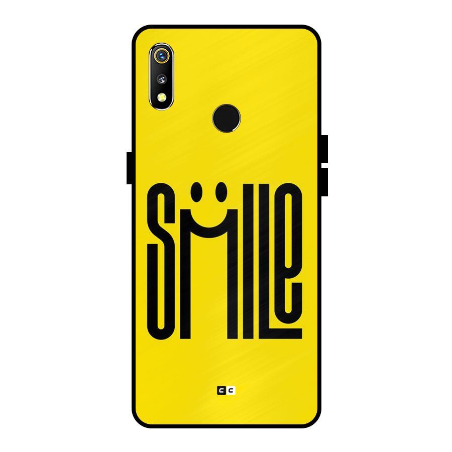Awesome Smile Metal Back Case for Realme 3i