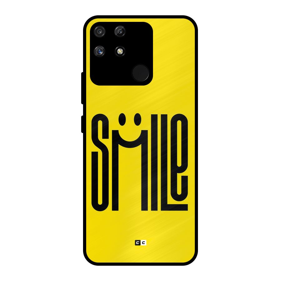Awesome Smile Metal Back Case for Realme Narzo 50A