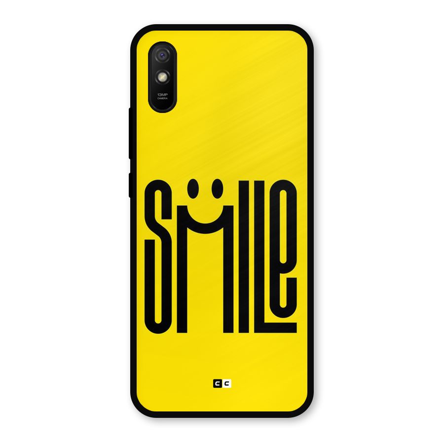 Awesome Smile Metal Back Case for Redmi 9a