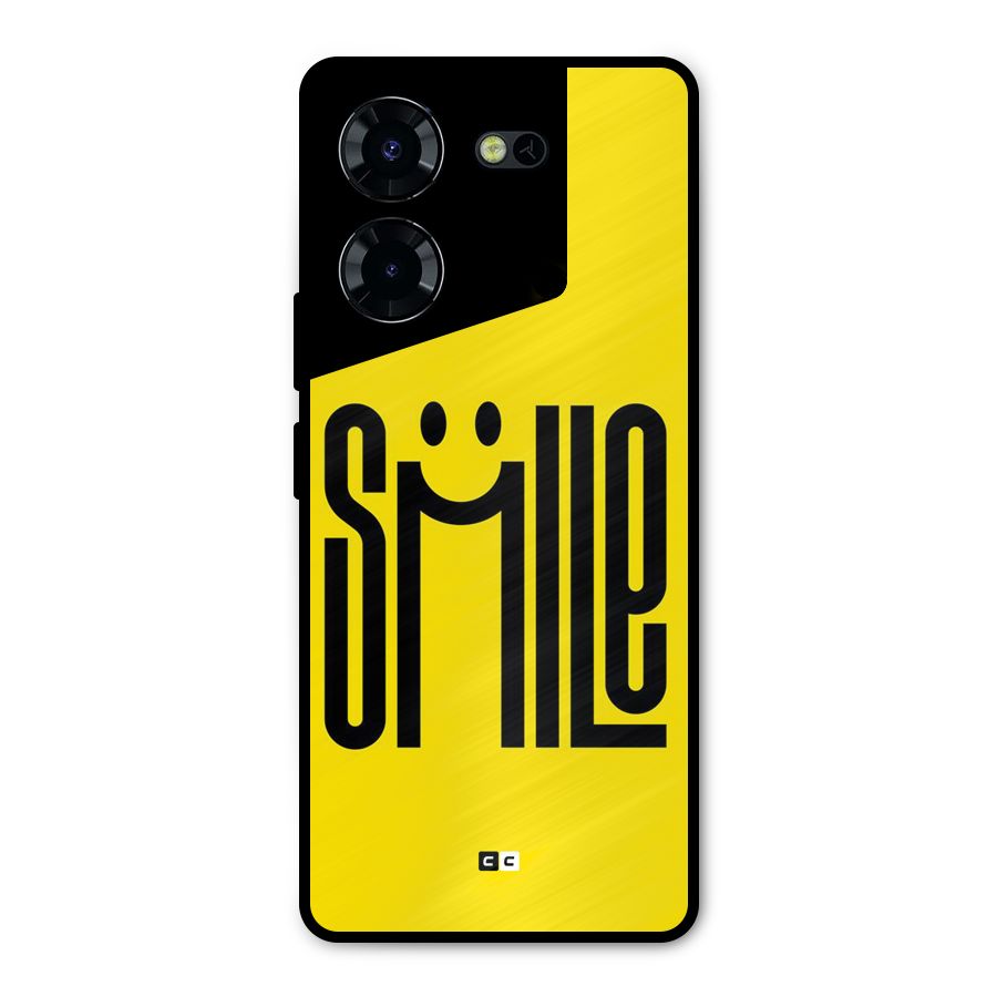 Awesome Smile Metal Back Case for Tecno Pova 5 Pro 5G