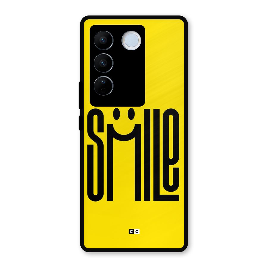 Awesome Smile Metal Back Case for Vivo V27