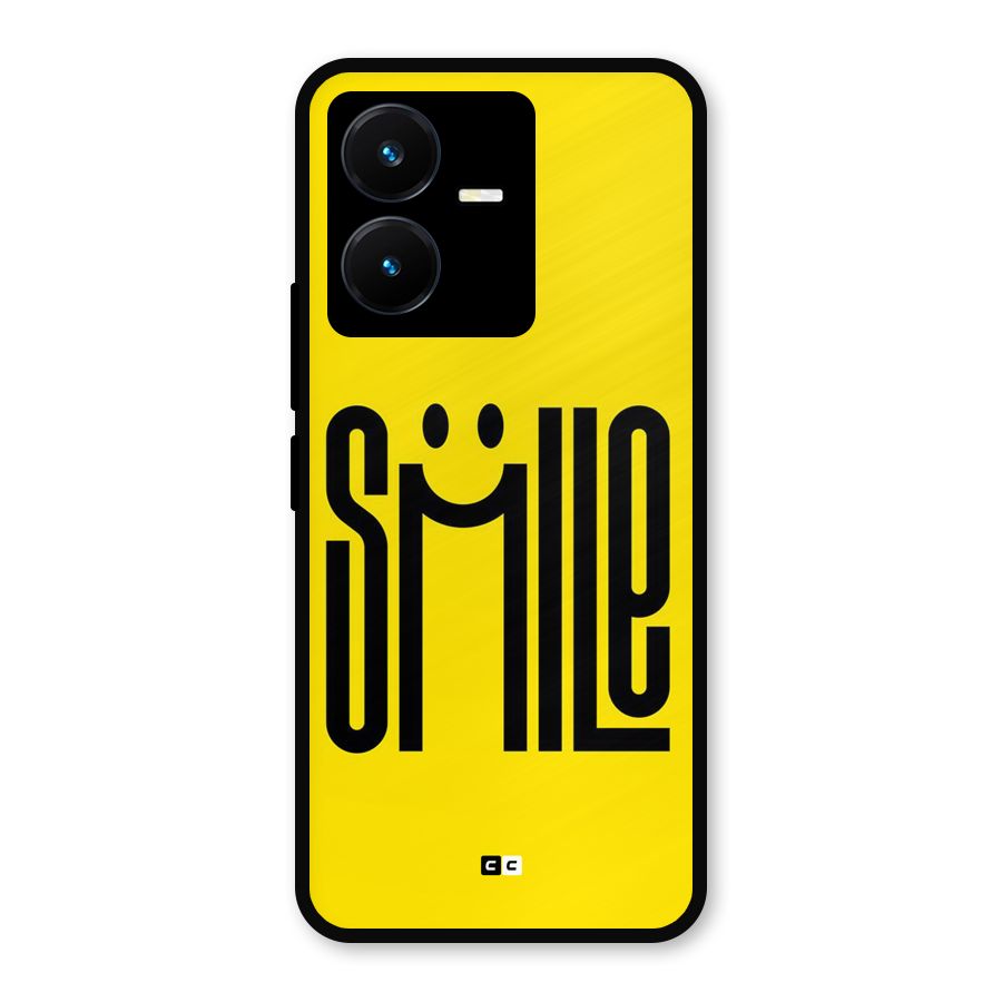 Awesome Smile Metal Back Case for Vivo Y22