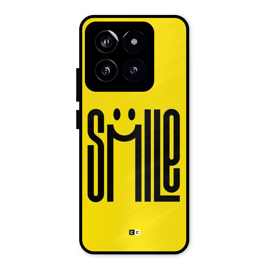 Awesome Smile Metal Back Case for Xiaomi 14