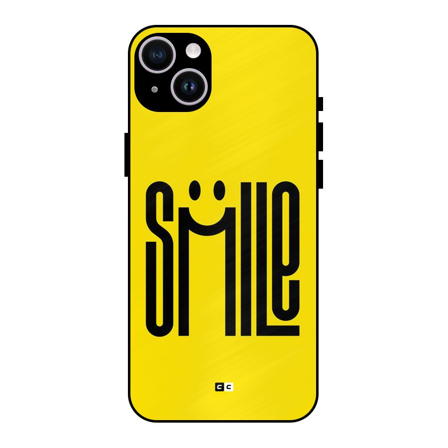 Awesome Smile Metal Back Case for iPhone 14 Plus
