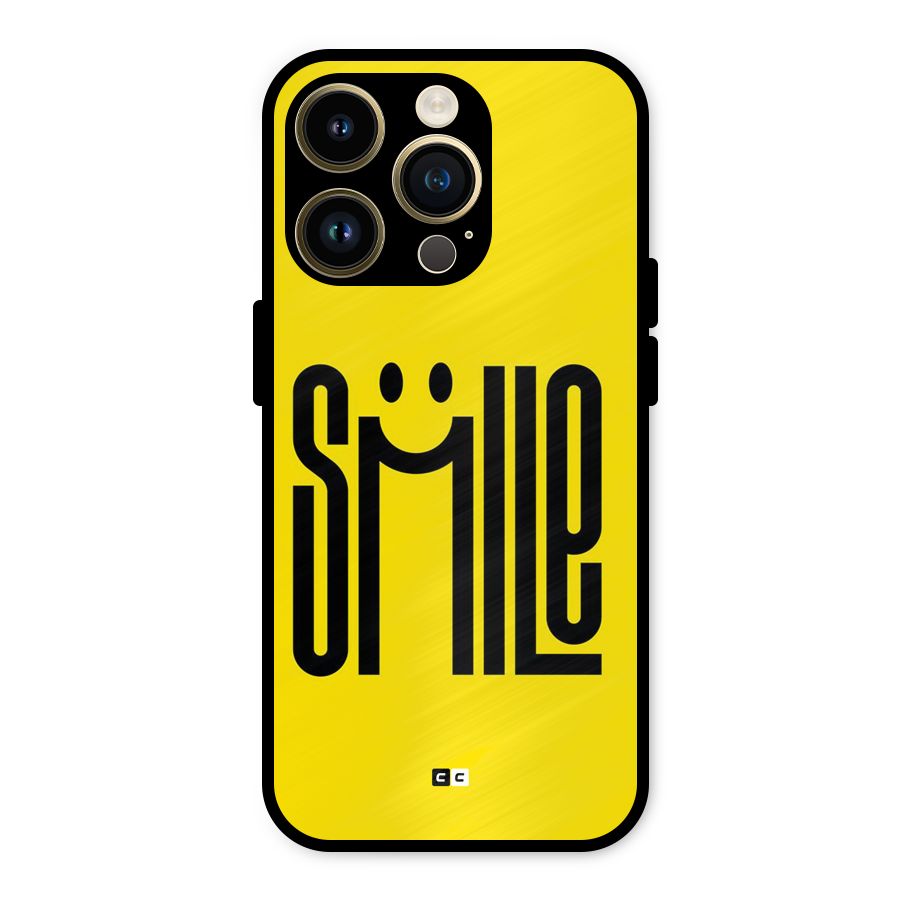 Awesome Smile Metal Back Case for iPhone 14 Pro