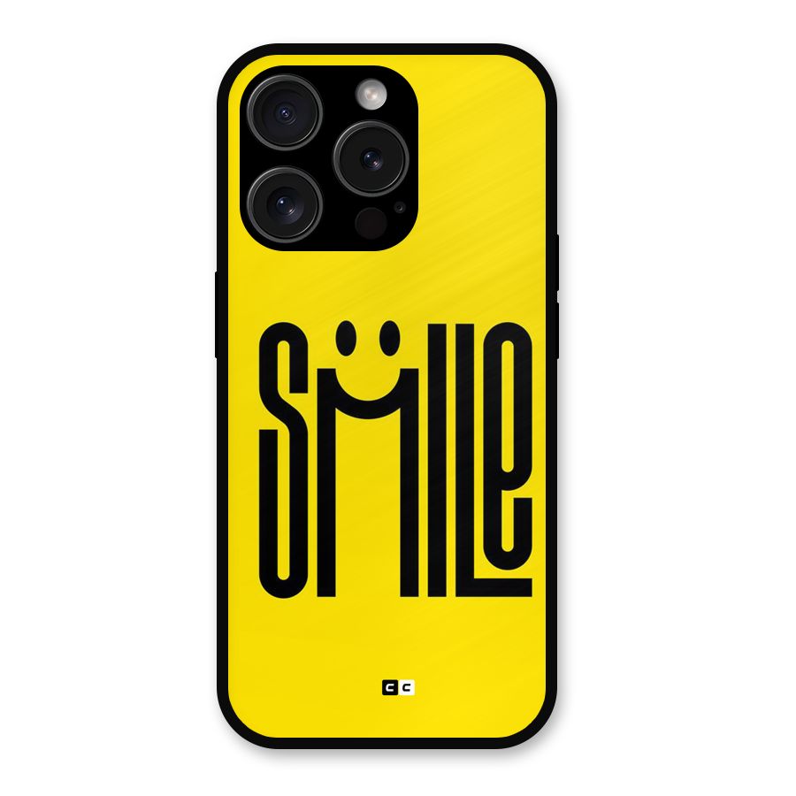Awesome Smile Metal Back Case for iPhone 15 Pro