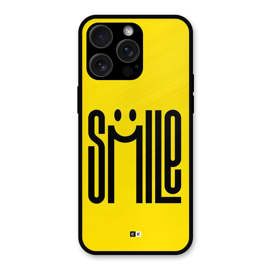 Awesome Smile Metal Back Case for iPhone 15 Pro Max