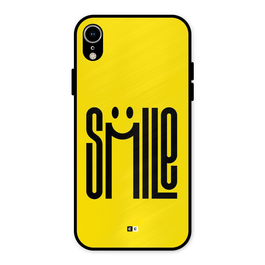 Awesome Smile Metal Back Case for iPhone XR