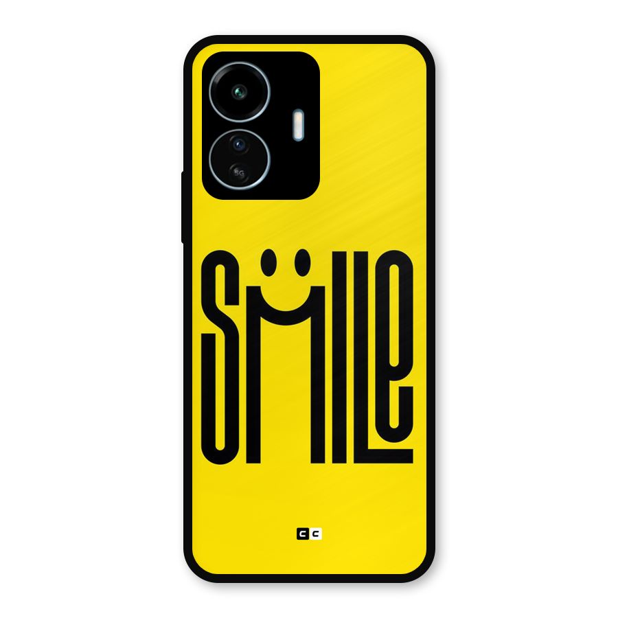 Awesome Smile Metal Back Case for vivo iQOO Z6 Lite 5G