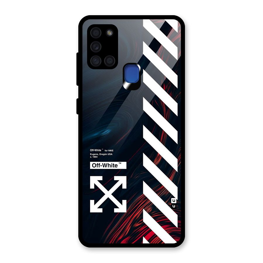 Awesome Stripes Glass Back Case for Galaxy A21s