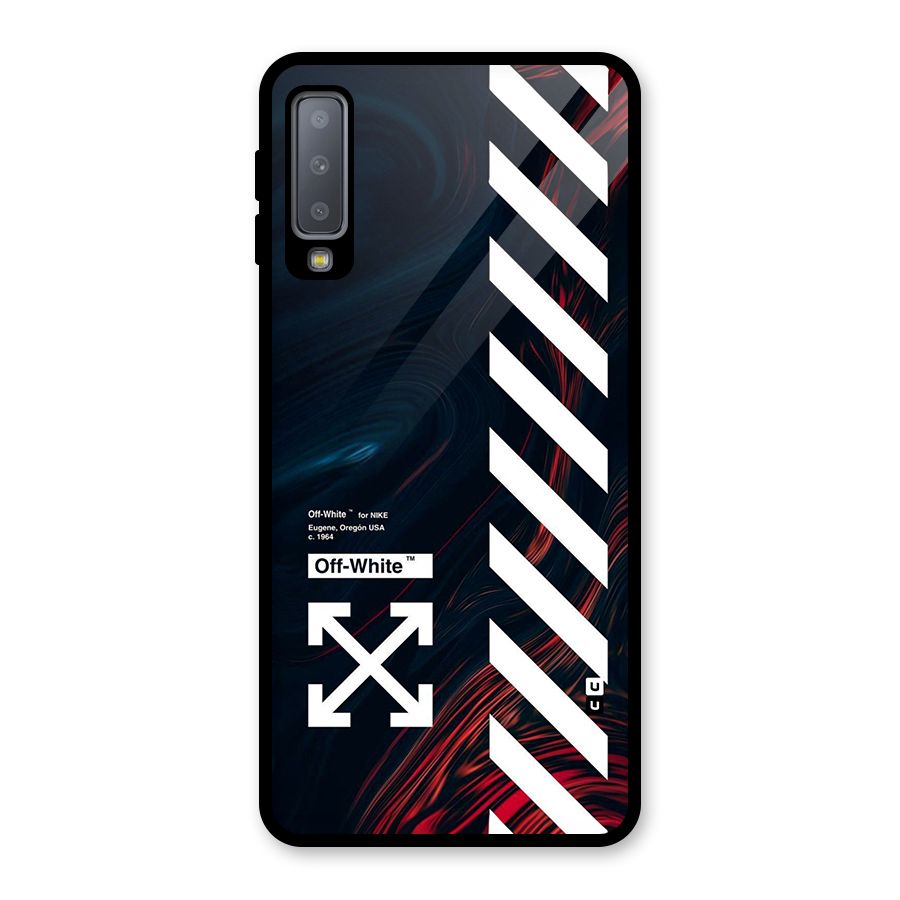 Awesome Stripes Glass Back Case for Galaxy A7 (2018)