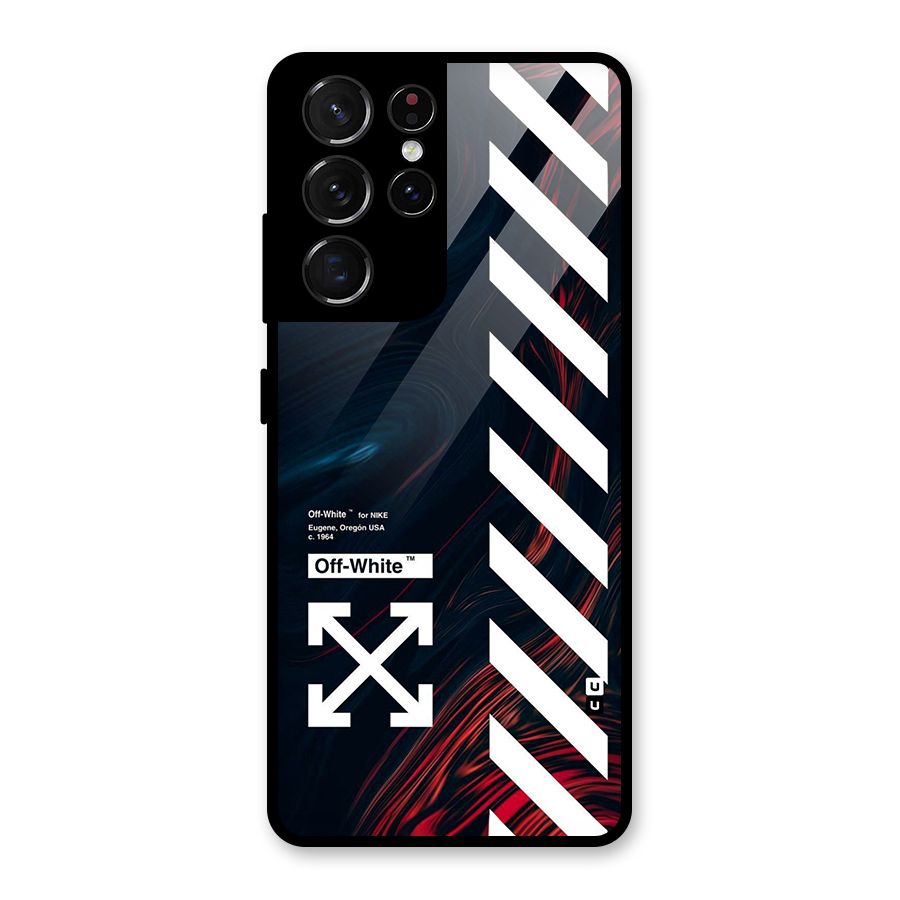 Awesome Stripes Glass Back Case for Galaxy S21 Ultra 5G