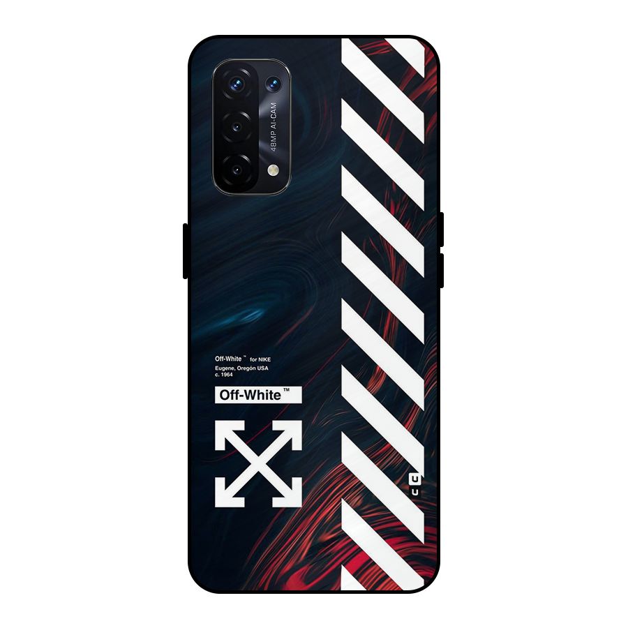 Awesome Stripes Metal Back Case for Oppo A74 5G