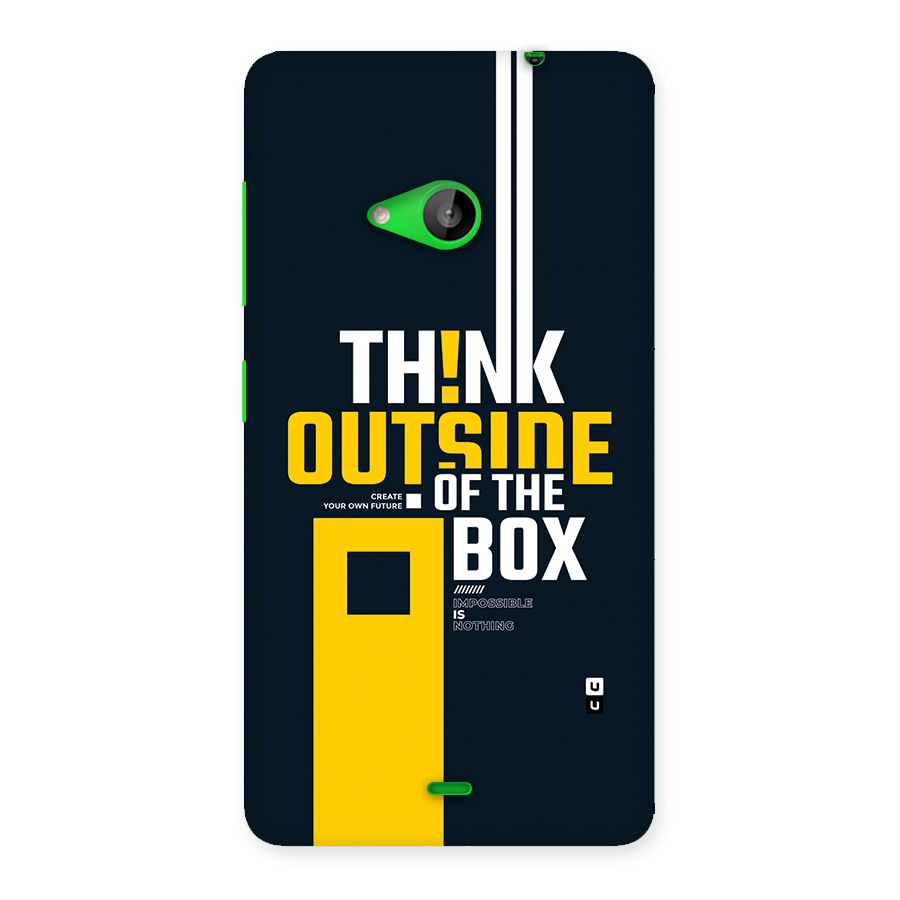 Awesome Think Out Side Back Case for Lumia 535