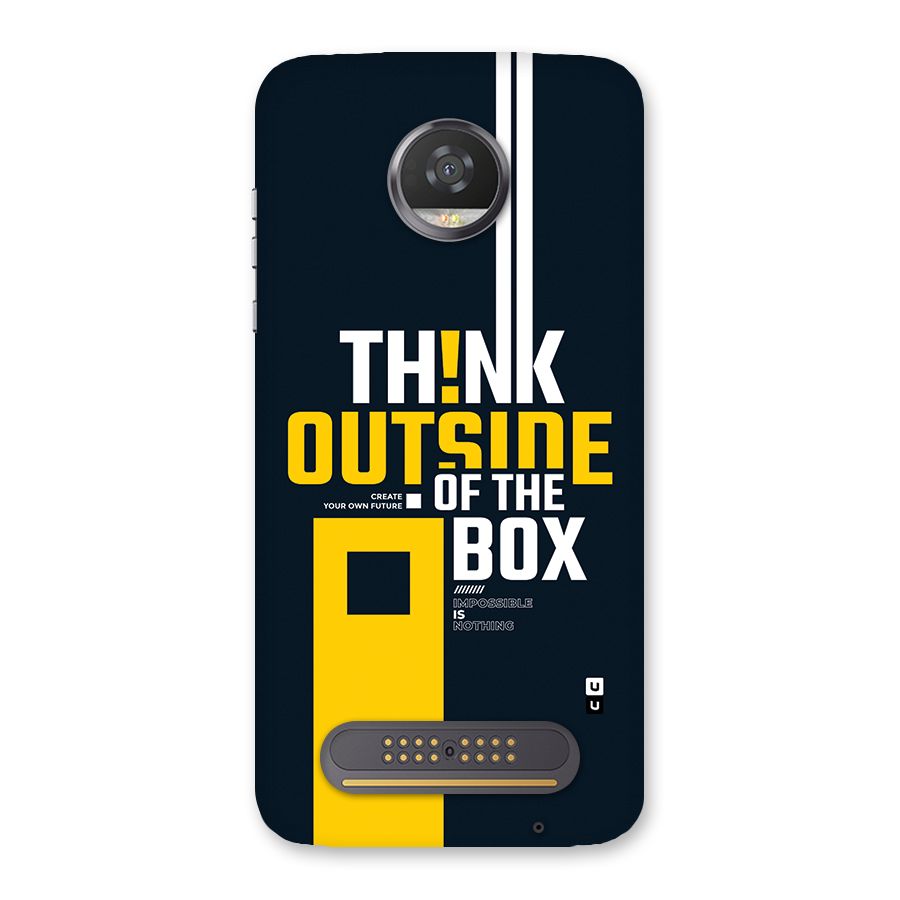 Awesome Think Out Side Back Case for Moto Z2 Play