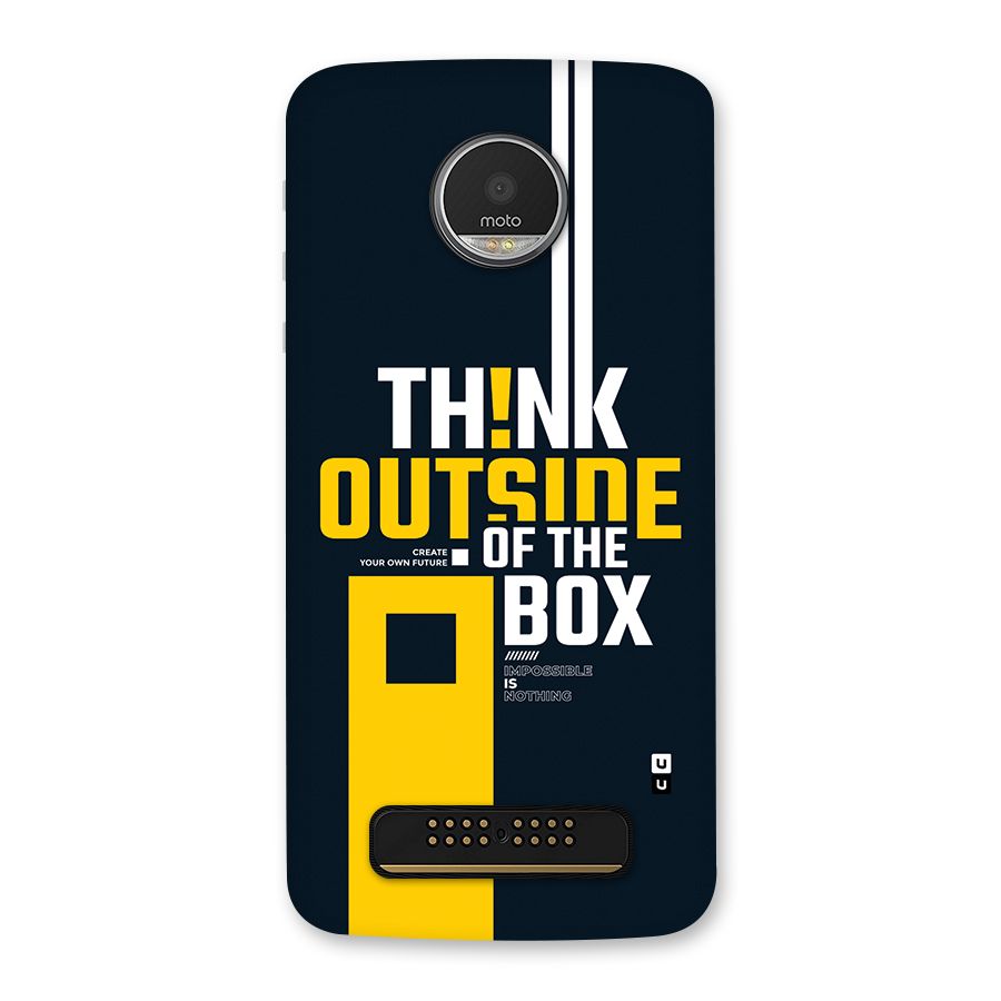 Awesome Think Out Side Back Case for Moto Z Play
