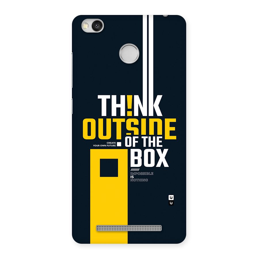 Awesome Think Out Side Back Case for Redmi 3S Prime