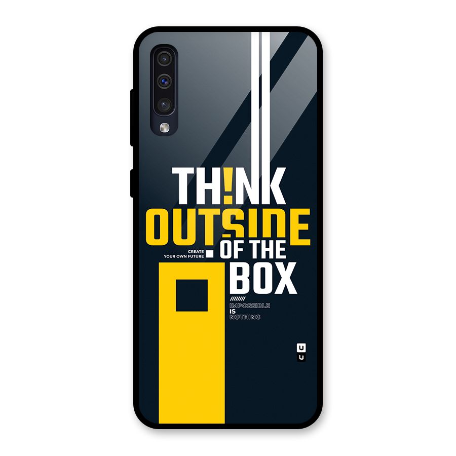 Awesome Think Out Side Glass Back Case for Galaxy A30s