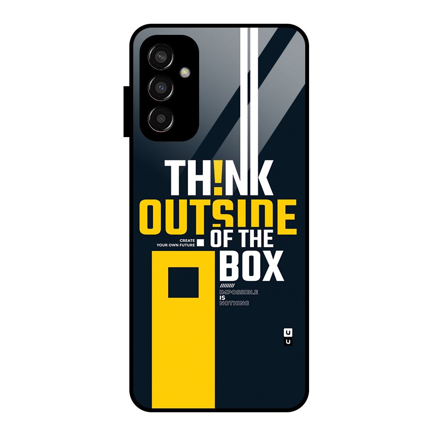 Awesome Think Out Side Glass Back Case for Galaxy F13
