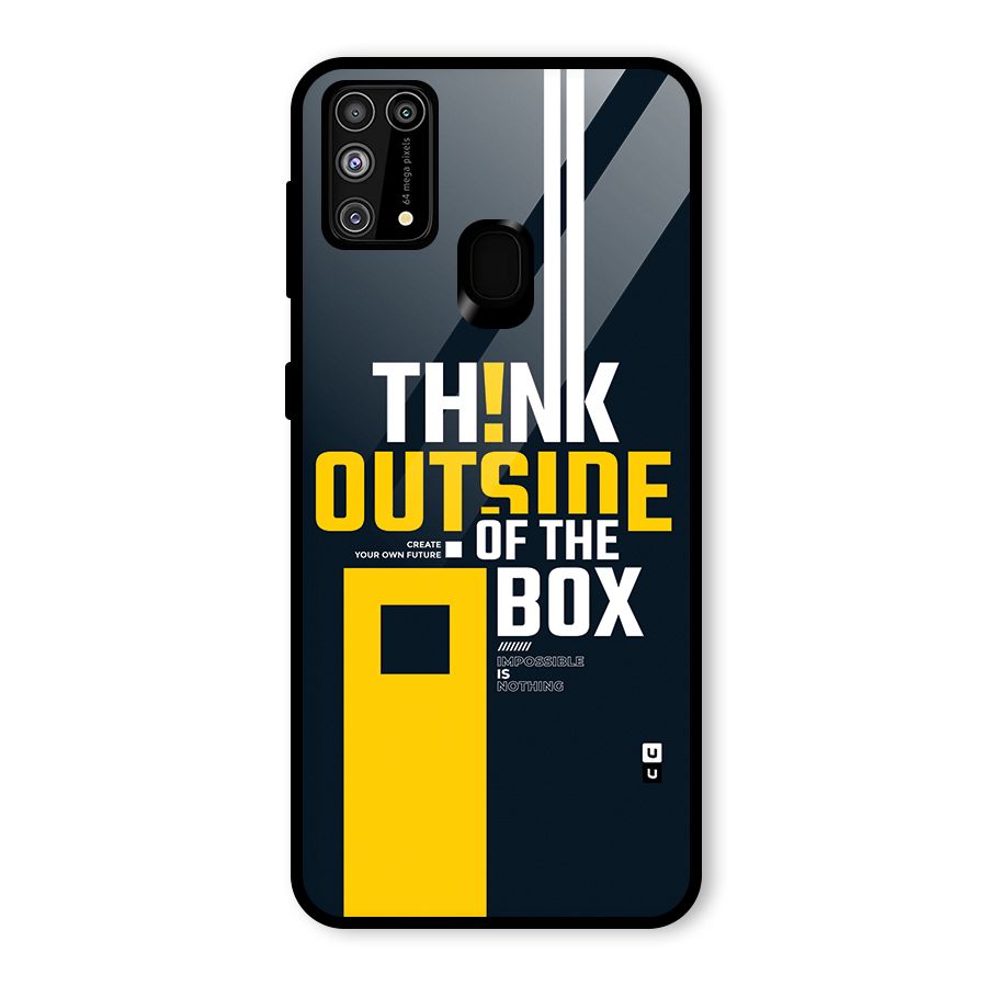 Awesome Think Out Side Glass Back Case for Galaxy F41