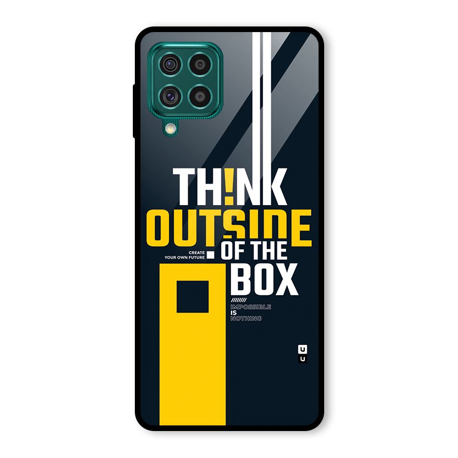 Awesome Think Out Side Glass Back Case for Galaxy F62