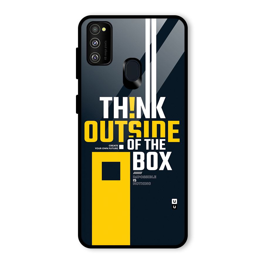 Awesome Think Out Side Glass Back Case for Galaxy M30s