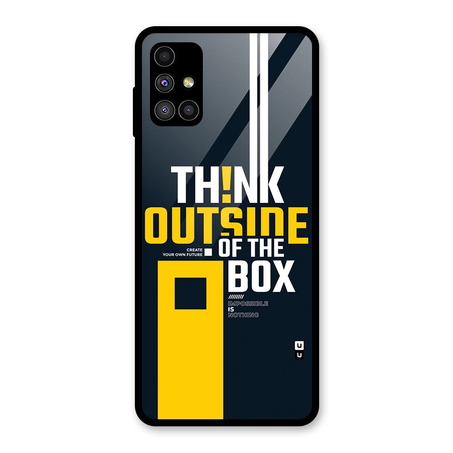 Awesome Think Out Side Glass Back Case for Galaxy M51