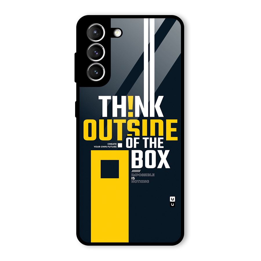 Awesome Think Out Side Glass Back Case for Galaxy S21 5G