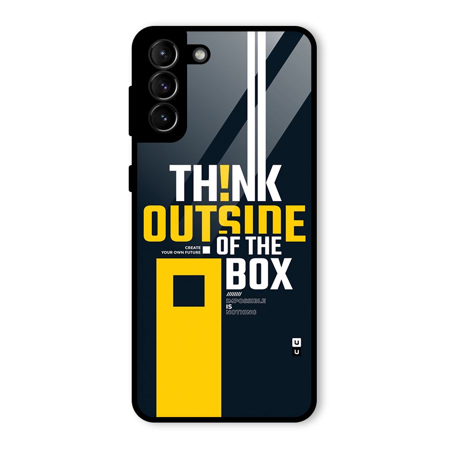 Awesome Think Out Side Glass Back Case for Galaxy S21 Plus