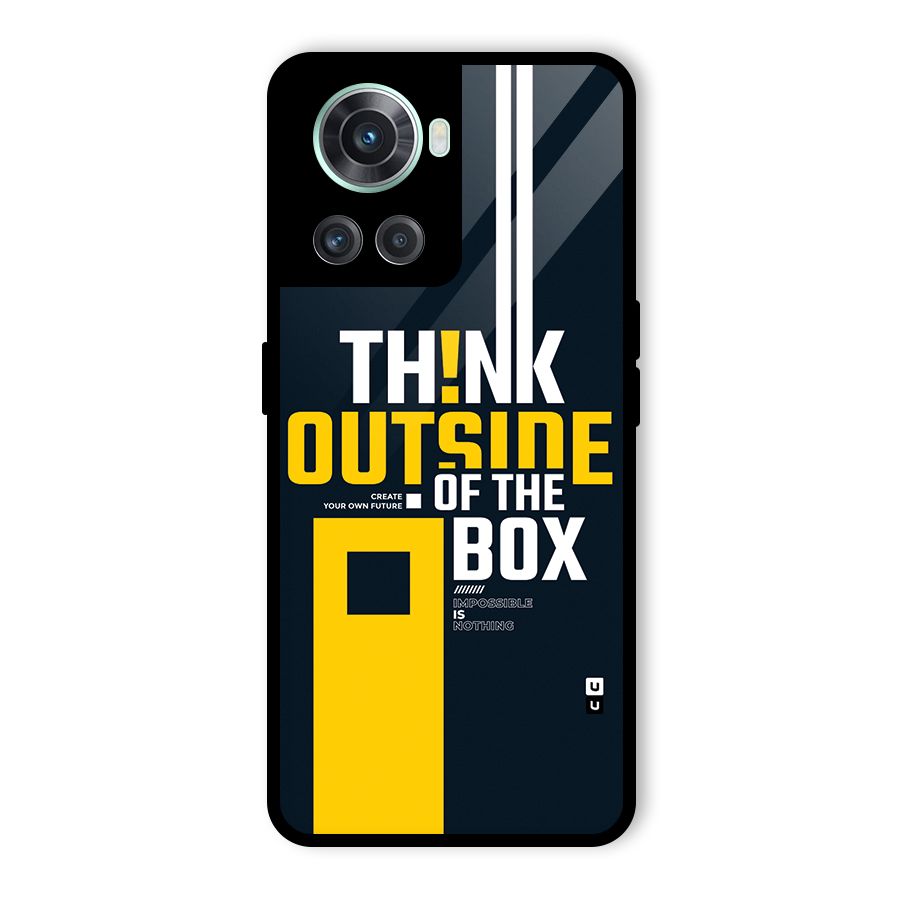 Awesome Think Out Side Glass Back Case for OnePlus 10R