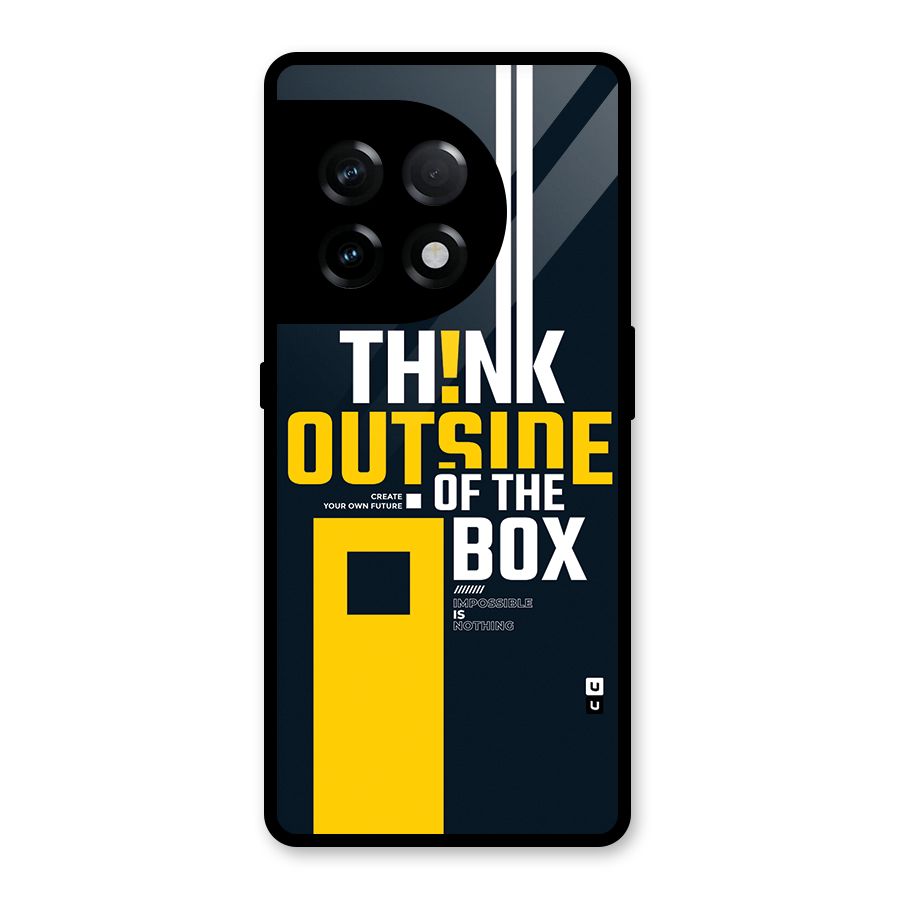Awesome Think Out Side Glass Back Case for OnePlus 11R