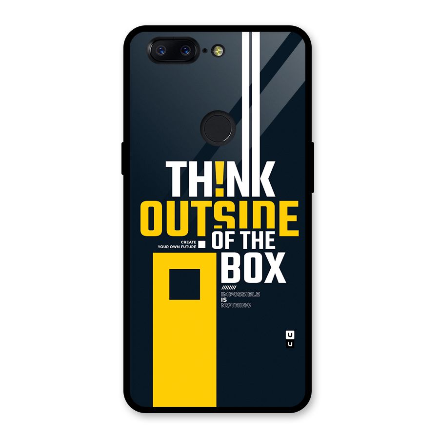 Awesome Think Out Side Glass Back Case for OnePlus 5T