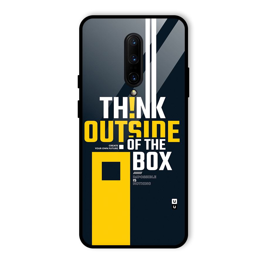 Awesome Think Out Side Glass Back Case for OnePlus 7 Pro