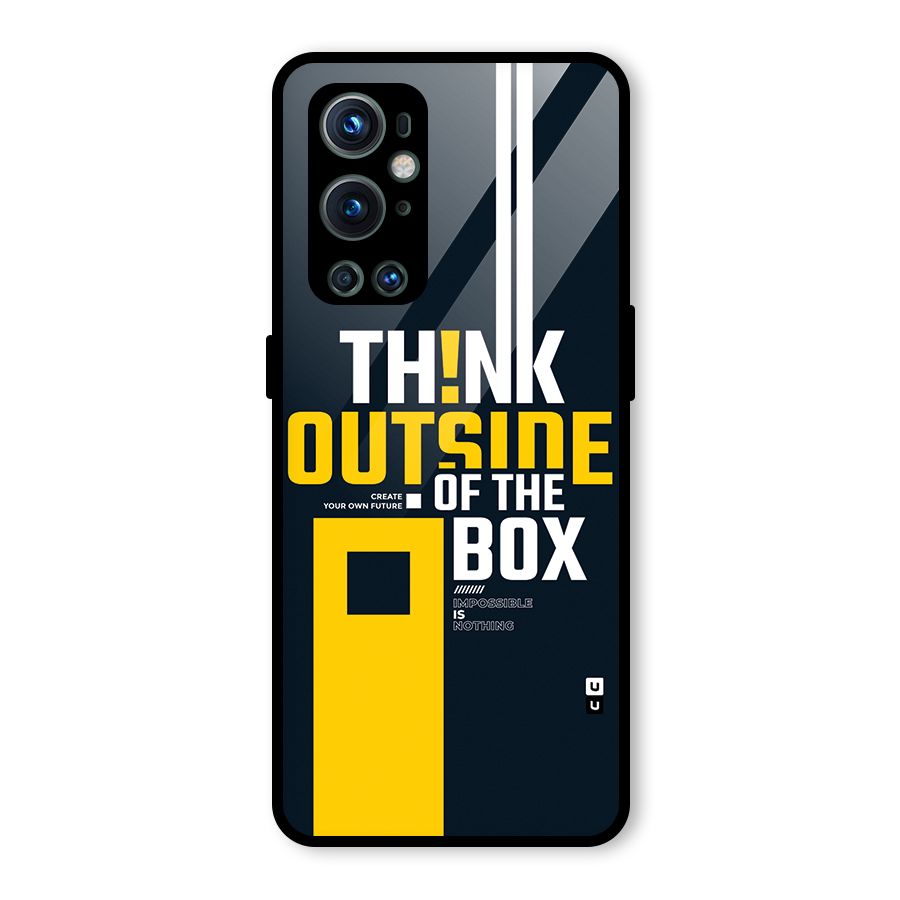 Awesome Think Out Side Glass Back Case for OnePlus 9 Pro
