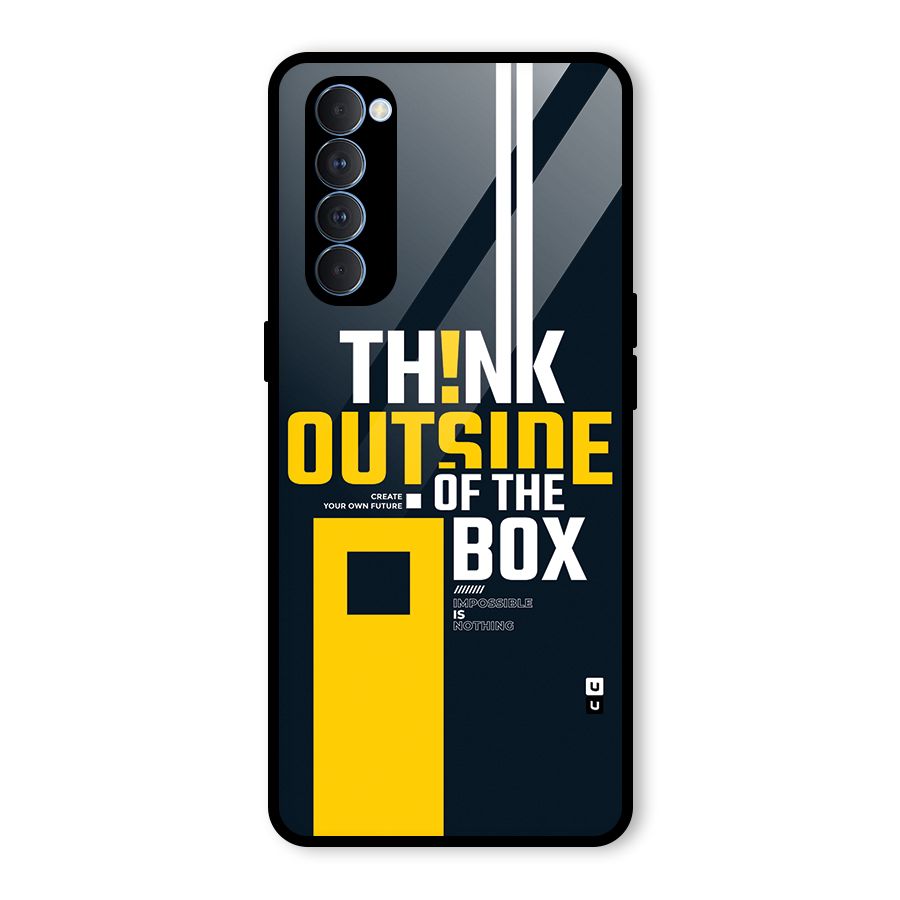 Awesome Think Out Side Glass Back Case for Oppo Reno4 Pro