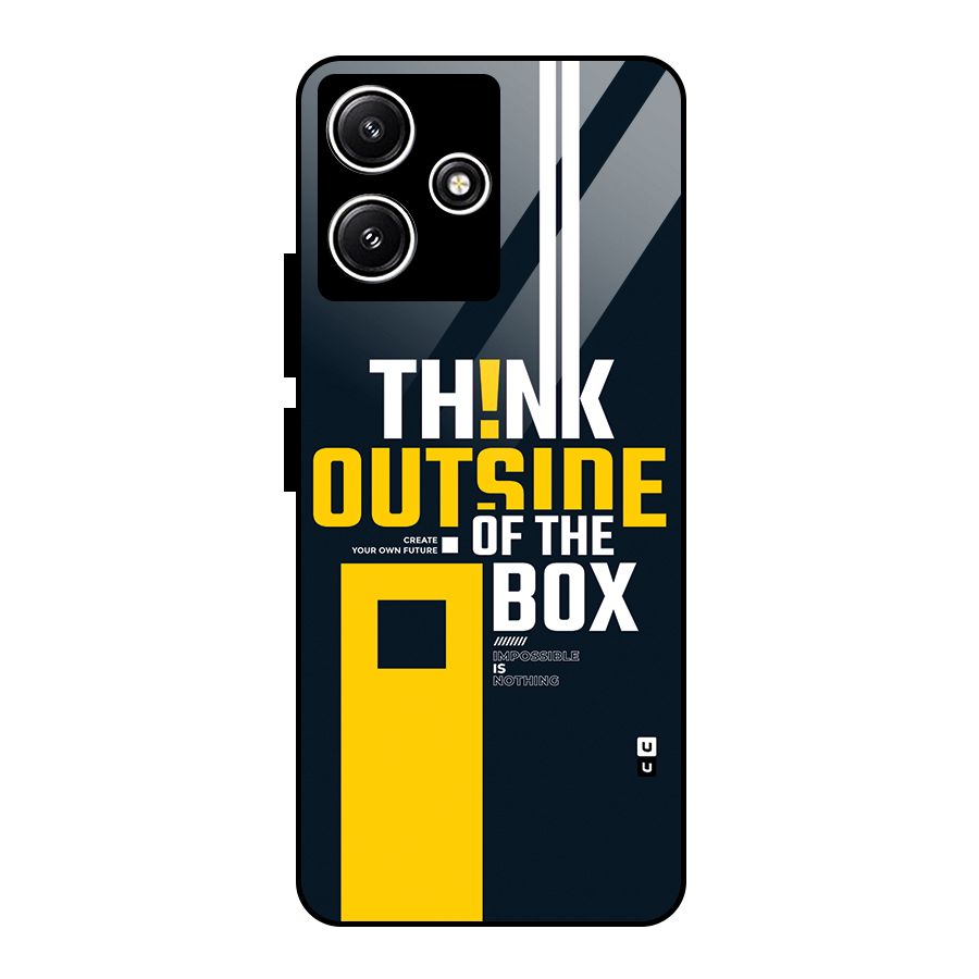 Awesome Think Out Side Glass Back Case for Poco M6 Pro