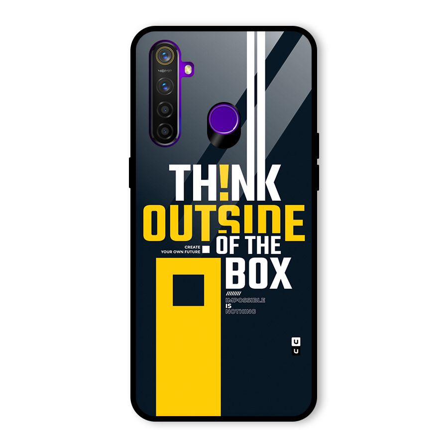Awesome Think Out Side Glass Back Case for Realme 5 Pro
