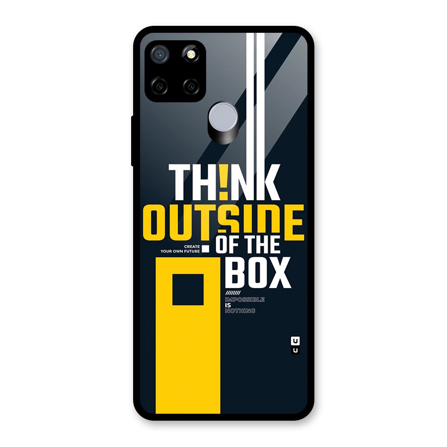 Awesome Think Out Side Glass Back Case for Realme Narzo 20